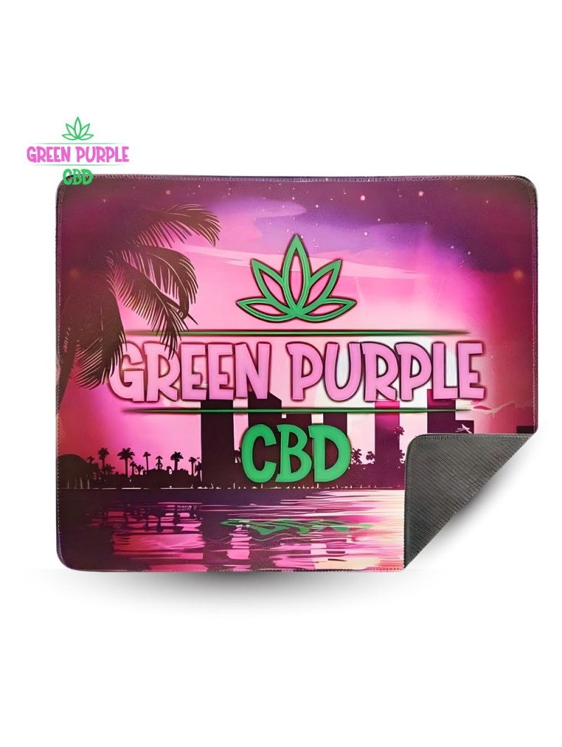 TAPIS DE SOURIS GREEN PURPLE CBD 30 x 25CM