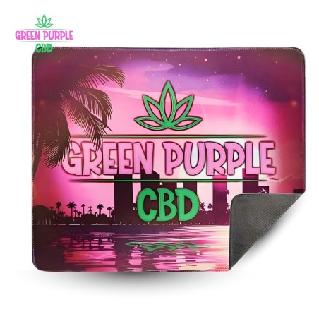 TAPIS DE SOURIS GREEN PURPLE CBD 30 x 25CM